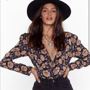 Nasty Gal floral top